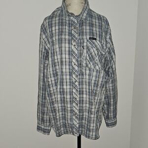 Men's Wrangler Outdoor Blue Plaid Shirt